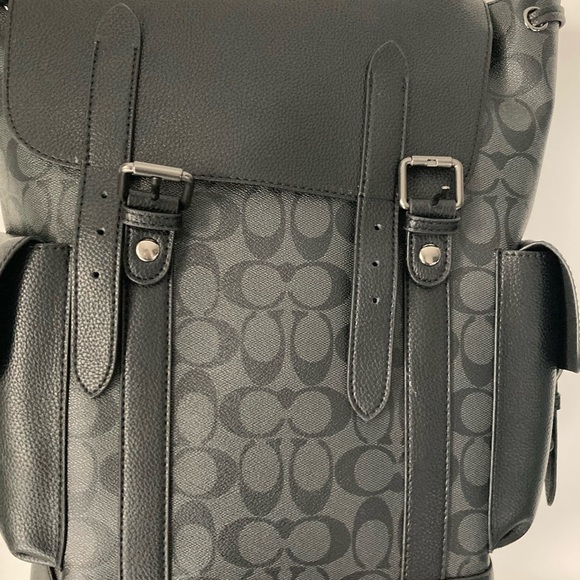 Men's Black Coach Backpack - Picture 1 of 9